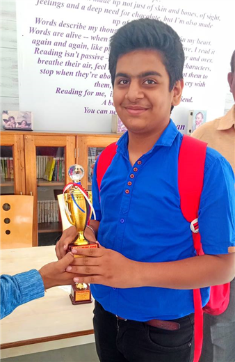 “The game of chess is not merely an idle amusement. Several very valuable qualities of the mind, useful in the course of human life, are to be acquired or strengthened by it." - Benjamin Franklin. Our Chess Master Manikya Atmani of Class – IX has bagged the IInd Runner up Trophy at The 37th Billabong Rapid Chess Tournament (Under – 14). The District Level competition was held on 19th April, 2019. It was held under the supervision of the members o
